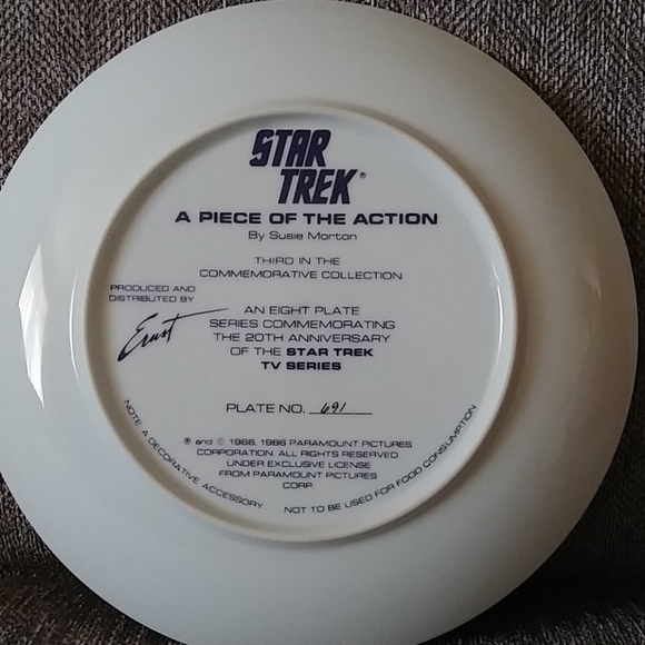 Star Trek a piece of the action collector plate - Picture 6 of 10